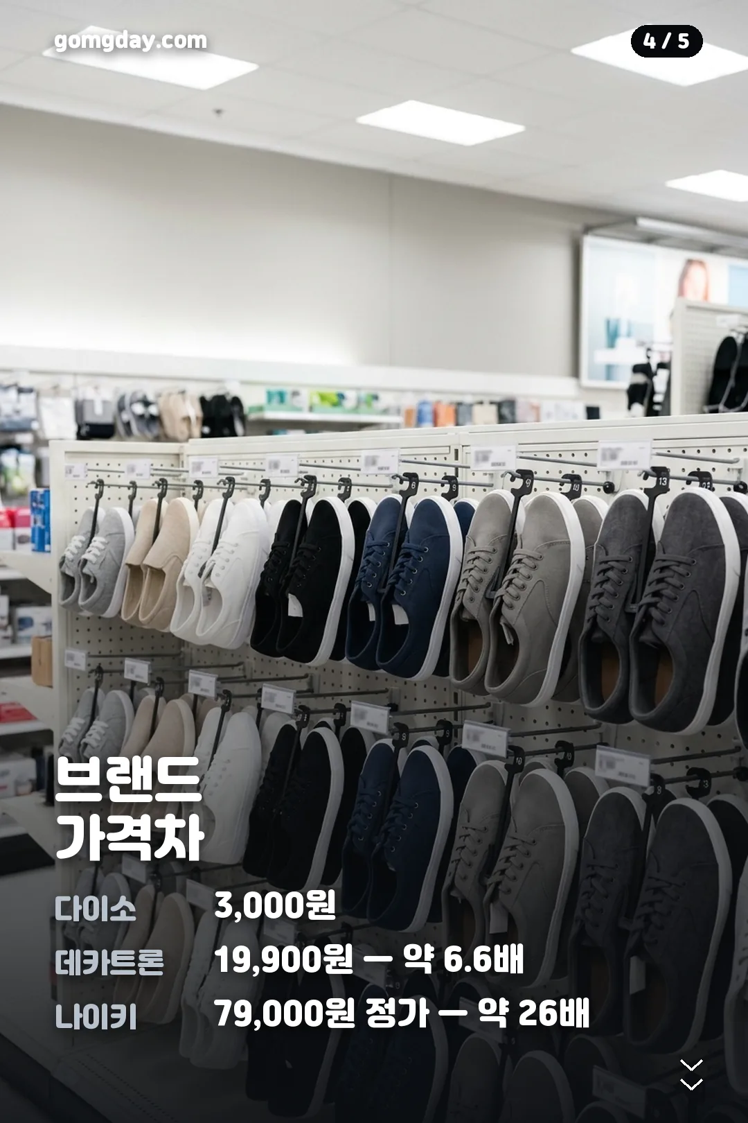 다이소 아쿠아 슈즈 비교 카드 4