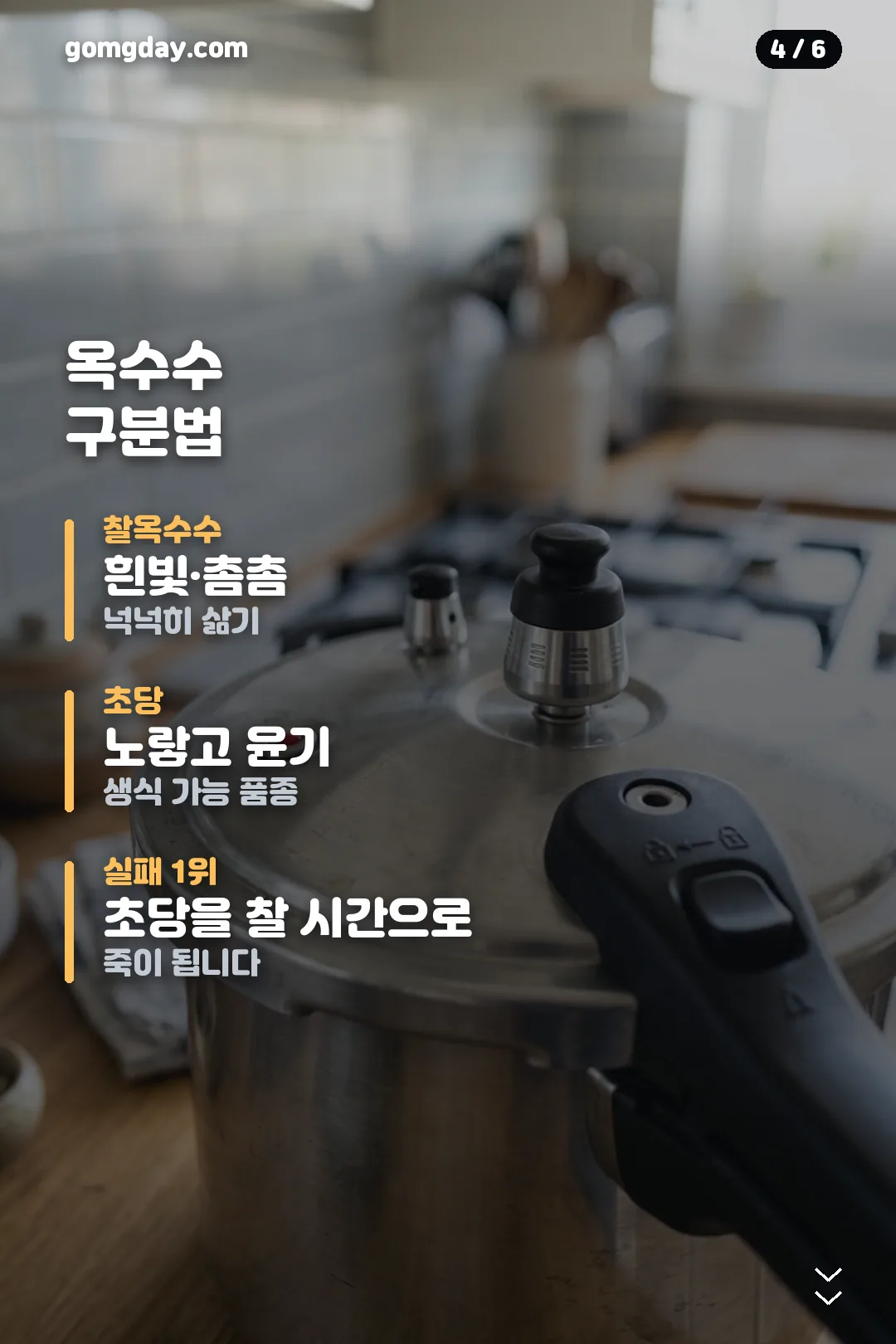 저압냄비 옥수수 삶기 카드 4