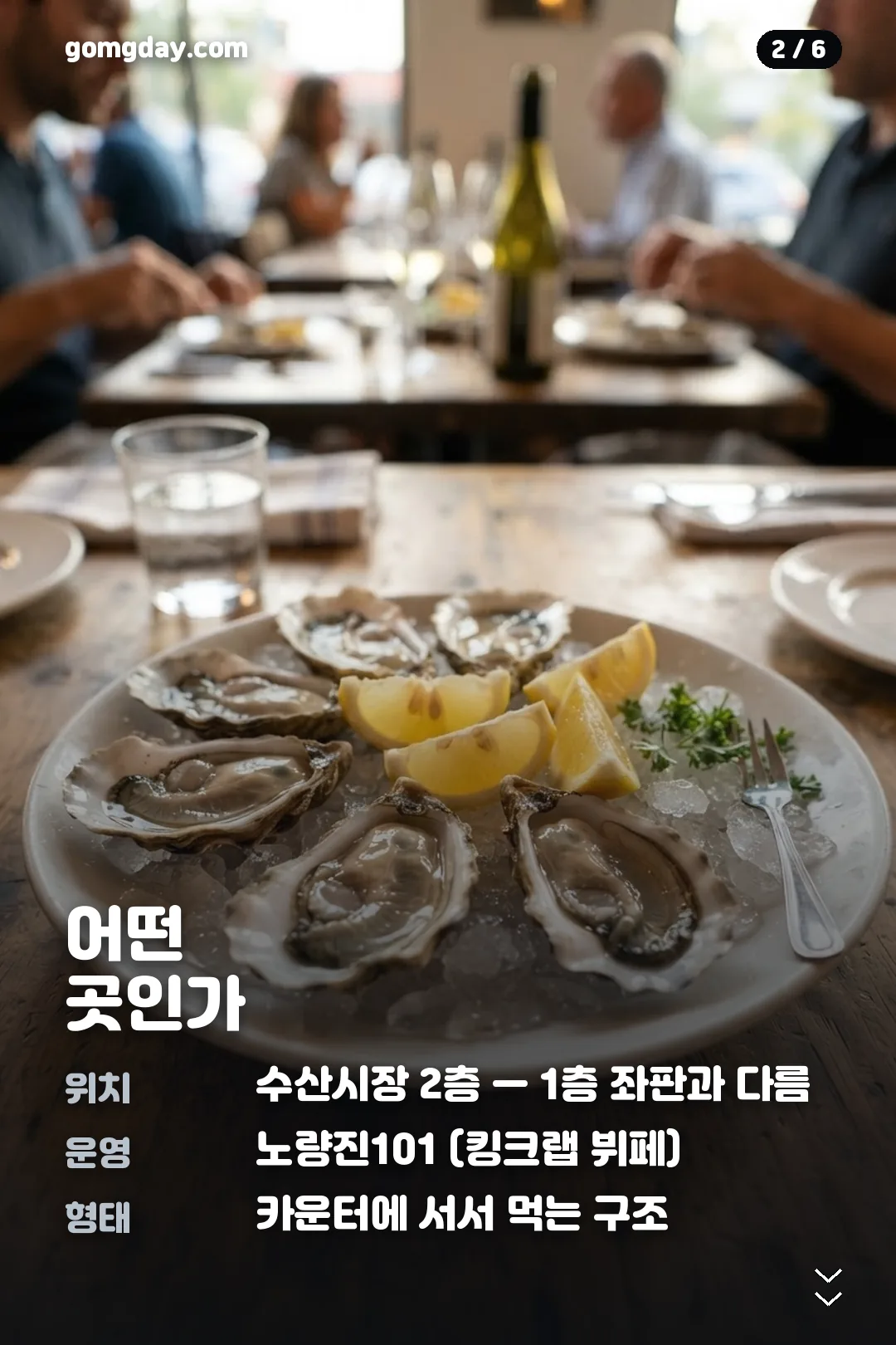 노량진 오이스터 101 카드뉴스 2