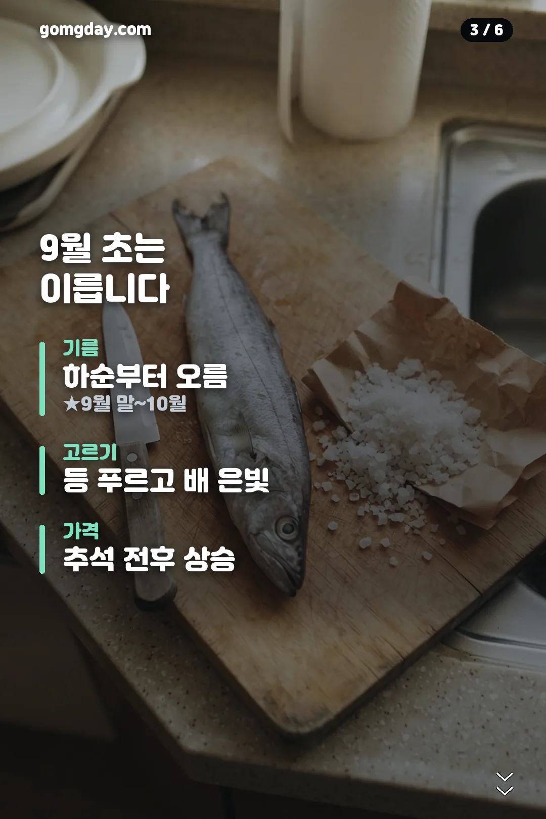 9월 제철 음식 정리 카드 3