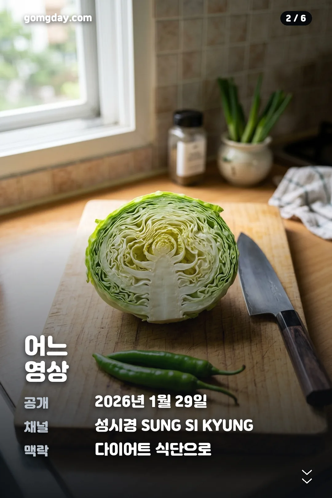 성시경 양배추볶음 레시피 카드 2