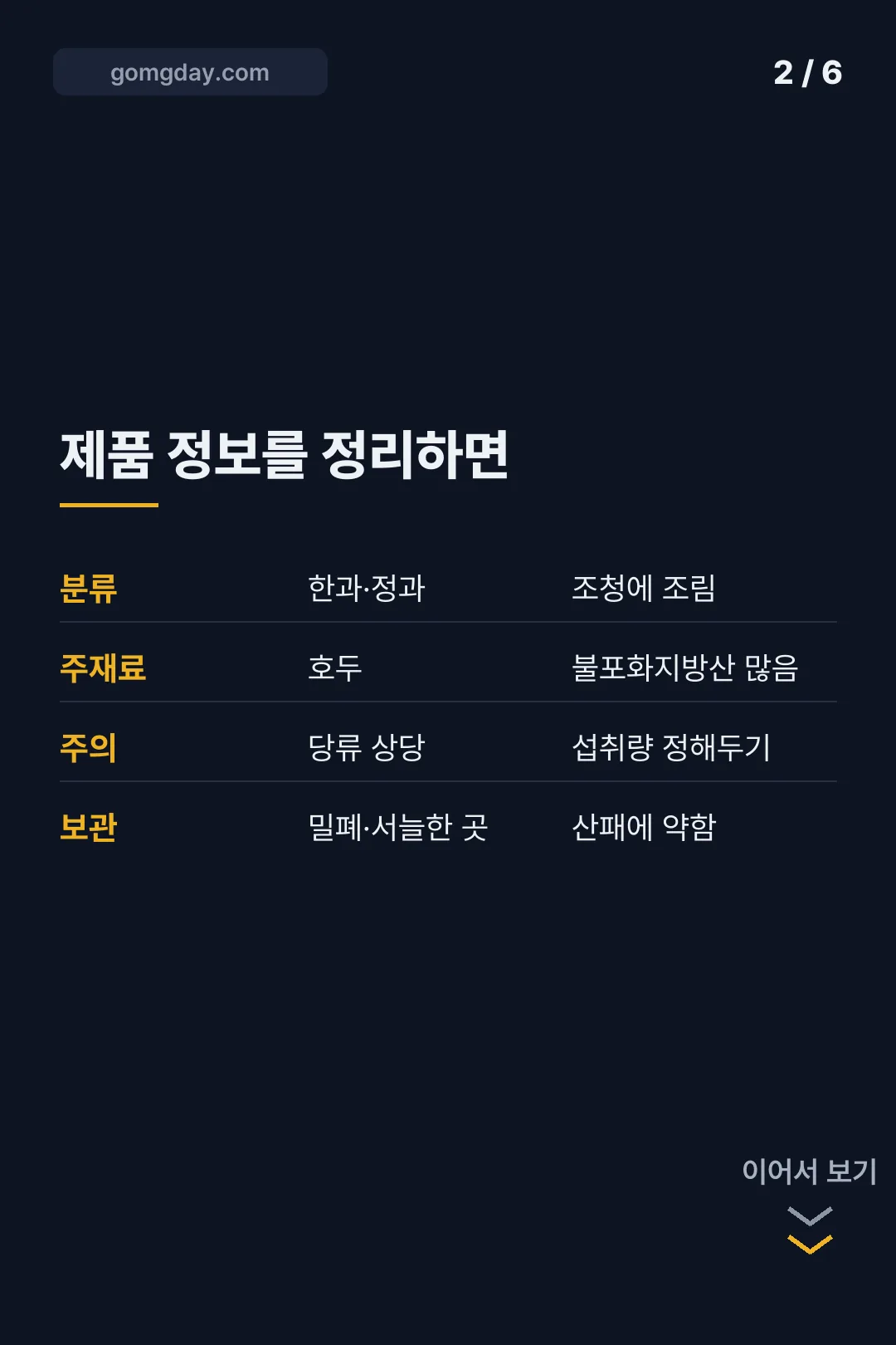 호두정과 카드뉴스 2