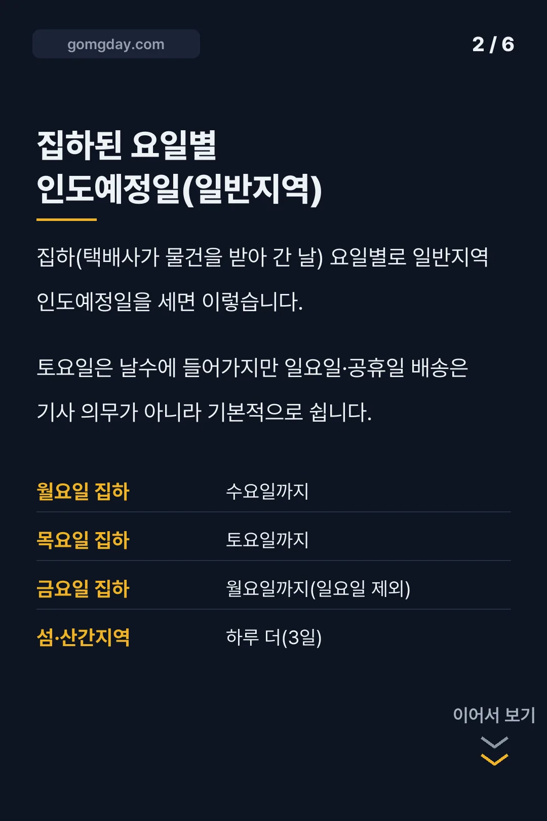 한진택배 배송조회 카드뉴스 2