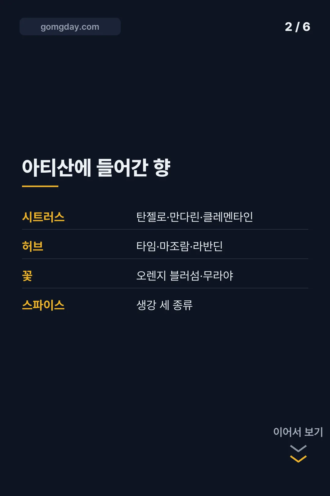 존바바토스 아티산 향수 노트 가격 카드뉴스 2