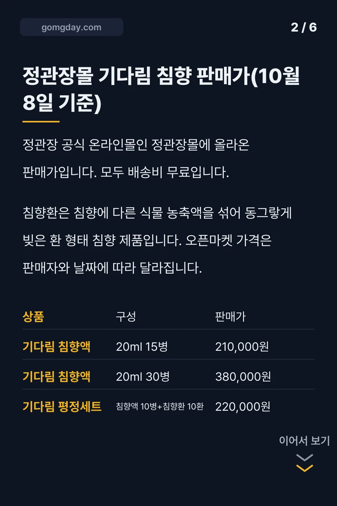 정관장 기다림 침향액 카드뉴스 2