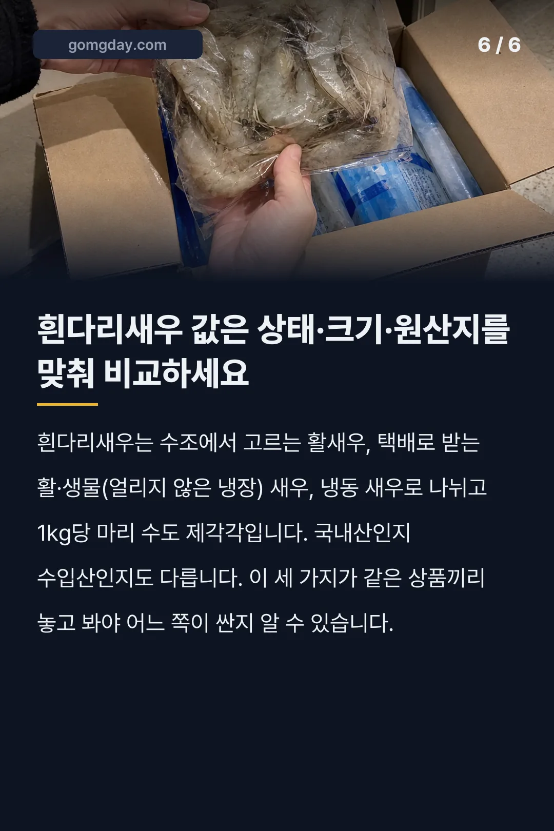 흰다리새우 시세 카드뉴스 6